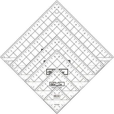 Bloc Loc Half Square Triangle Quilting Ruler Set 6 Acrylic Non Slip Rulers 1....