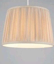 John LewisLymington Pleated Silk Tapered Lampshade, Oatmeal