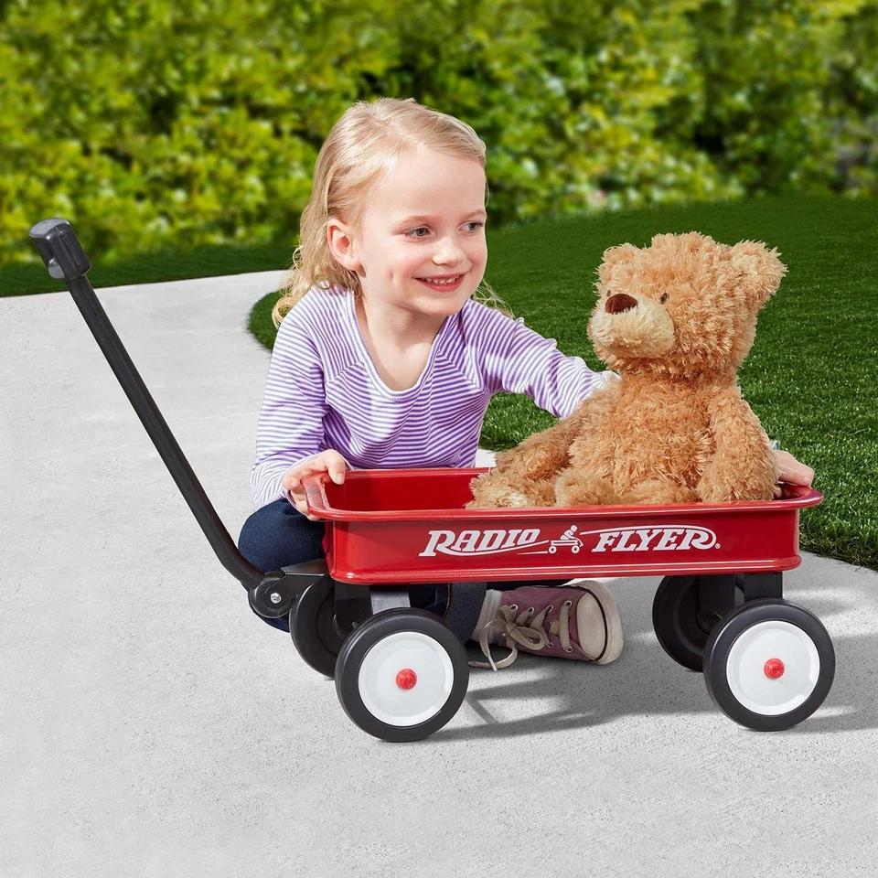 Radio Flyer 16.5 英寸儿童旅行车、儿童玩具车、滚轮车、推车带 — 第 2/4 张图片