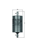 Mahle Kraftstofffilter Kl 14 Leitungsfilter FüR Opel Fiat Peugeot Vectra Corsa 1