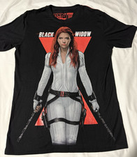 Camiseta Gráfica Viuda Negra Juvenil XL Negra Marvel Película Camiseta Nueva Envío Rápido EE. UU.
