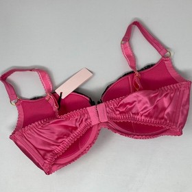 Agent Provocateur Molly Candy Pink Silk Bra 36E NWT $250