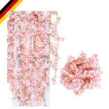 Künstliche Kirschblüten Girlande Blumenranke 180cm für Dekoration Innen & Außen