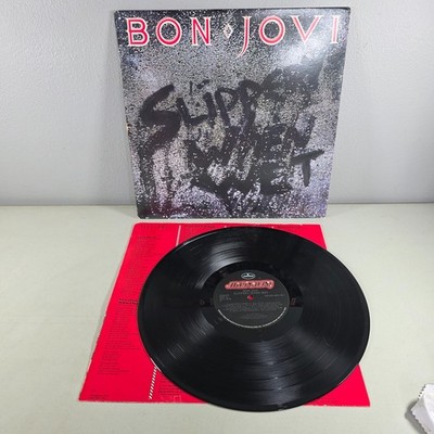 Bon Jovi Slippery When Wet Vinyl Record 1986 0501 Mercury Classic Rock LP