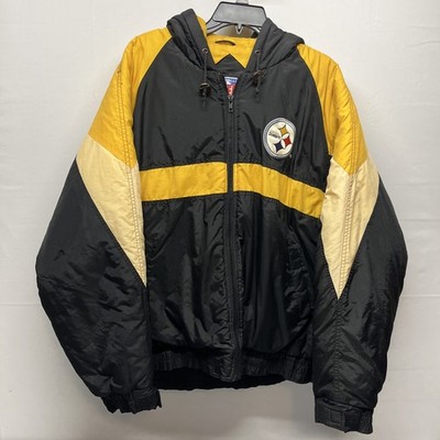 Vintage 90 s NFL  Triple F.A.T Goose Pittsburgh Steelers Full Zip Hooded Jacket