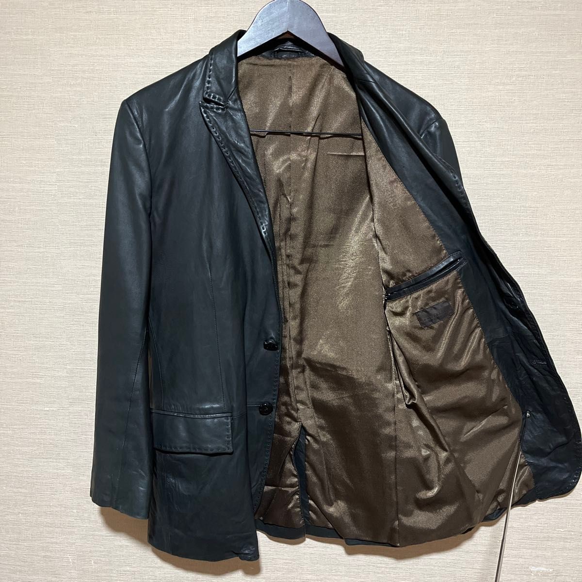 UNIVERSAL LANGUAGE leather jacket tailored jacket… - image 1