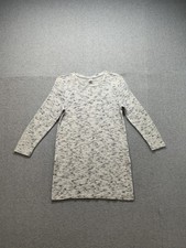 Old Navy Sweater Dress Womens XS Gray Marled Knit Long Sleeve Tunic Casual