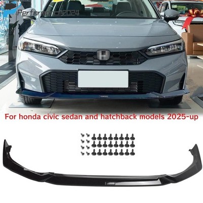 Gloss Black Front Bumper Lip Splitter For 2025+ Honda Civic Sedan/Hatchback