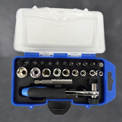  23 Pcs Screw Driver Socket Set Multifunction Wrench Tool Multi-function