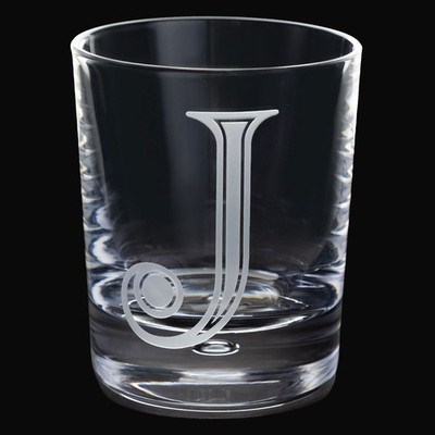 Dartington Kristall graviert Exmoor Becher Buchstabe J handgefertigtes Glas 30cl UK