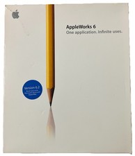 AppleWorks 6 v6.2.9 Complete Mac Software Box Set CD Manuals Extras 2003 Apple