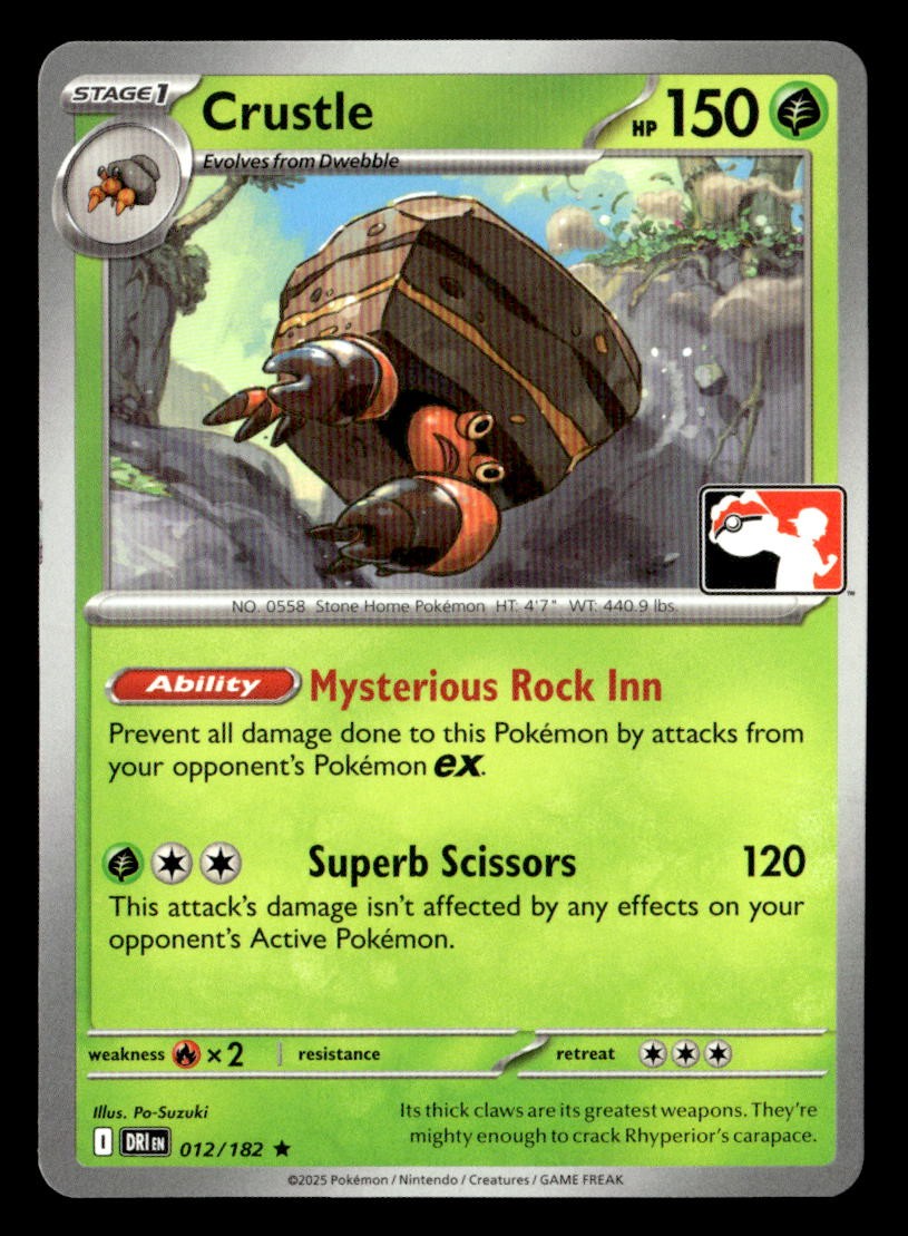 Pokemon Crustle #012/182 tcg Near Mint or Better