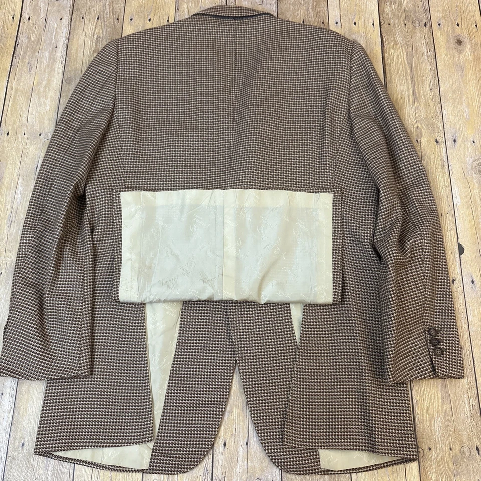Blazer Brioni Casaco Esportivo Vintage Tweed Feito na Itália Tamanho 38S - Imagem 3 de 4