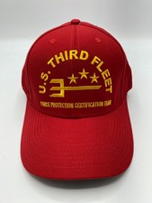 The Corps U.S. Third Fleet Logo Red Baseball Cap Hat One Size