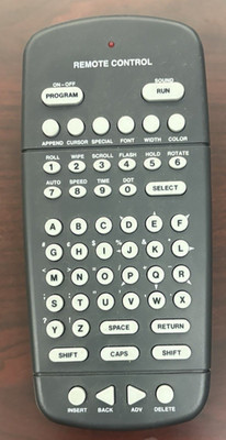 Adaptive Alpha 1072-1111 Remote Control Programming Keyboard LED Sign Display