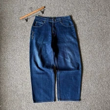 Vintage Blue Baggy Sean John Faded Carpenter Jeans Size 36