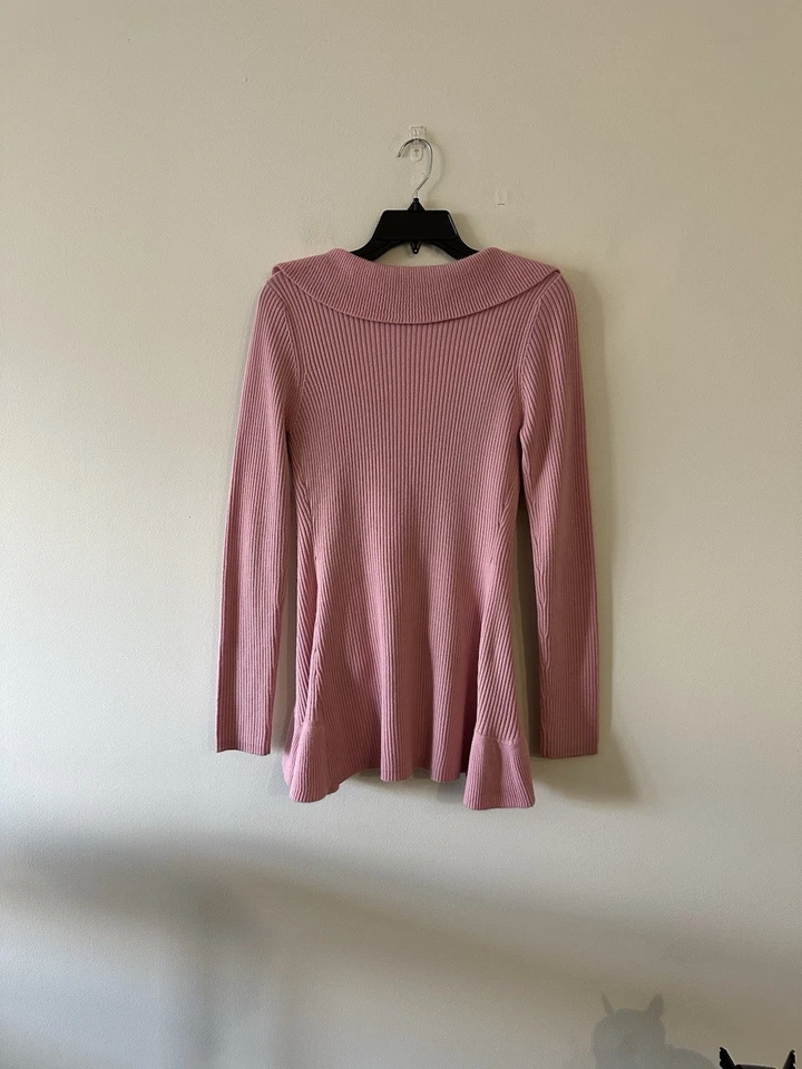 Cárdigan Vintage Y2K Energie Rosa Volantes Corbata Fluido Cascada Tejido L Foto 2 de 4