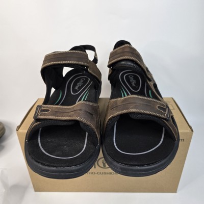OrthoFeet Gemini Leather Adjustable Brown Sandals w/Box Men\'s SZ 14 (4E) OrthoFeet Gemini Leather Adjustable Brown Sandals w/Box  main image 4
