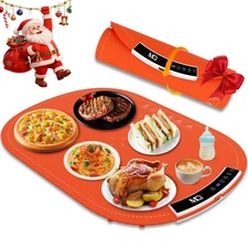 Food Warming Mat, Electric Warming Tray with 7 Temp & 1-6H Timer to Keep Food...