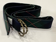 Lands End Girls Green D Ring Uniform Belt, Size S