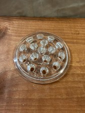 Vintage Clear Glass Flower Frog With 16 Holes