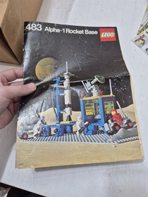 LEGO 483 Instruction Manual Booklet Only Alpha-1 Rocket Base HAS DAMAGE Rare
