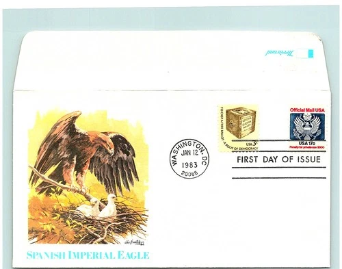 S05-4331, OFFICIAL MAIL, SPANISH IMPERIAL EAGLE, FLEETWOOD FIRST DAY COVER