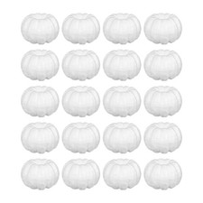 20x White Artificial Pumpkins Small Fake Pumpkin Paintable Decorative Foam