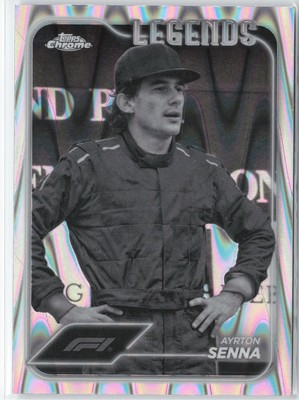 Ayrton Senna 2024 Topps Chrome Formula 1 Black White RayWave
