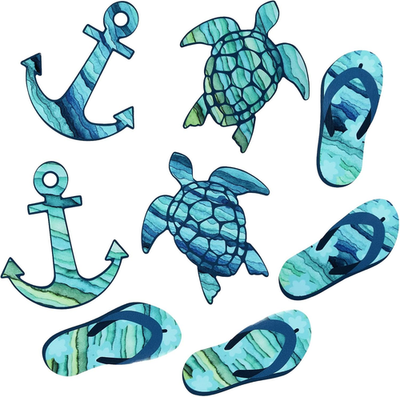 #ad Cruise Door Decorations Magnetic Turtle Car Magnets Flip Flop Boat Anchor Cruise $14.96