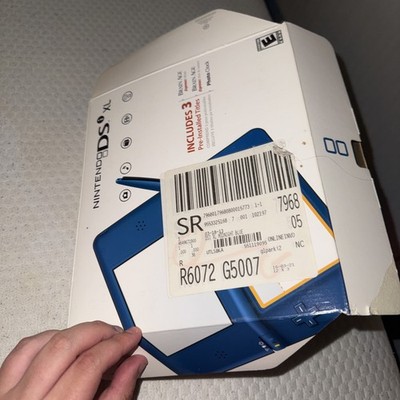 Nintendo DSi XL Original Box Charger Case Owners Manual 10 Games Midnight Blue 
