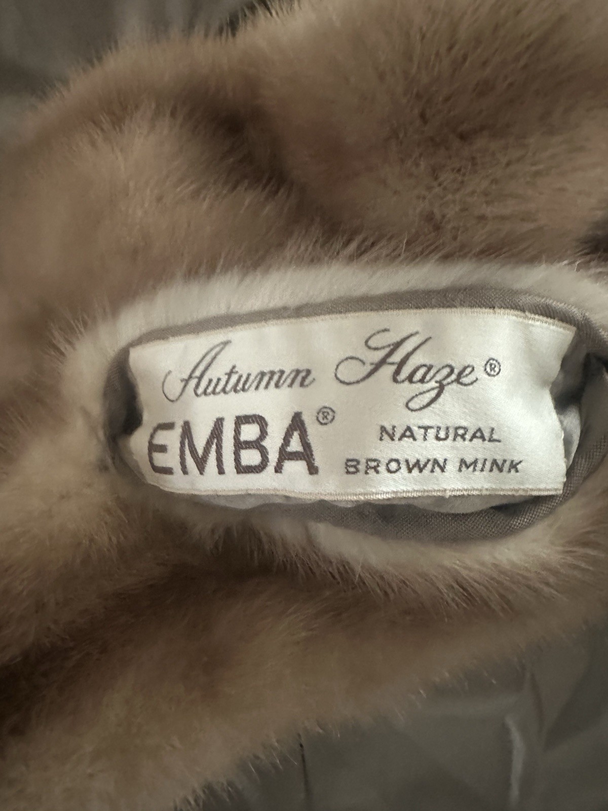 Autumn Haze EMBA Natural Brown Mink Vintage Shawl Sto… - Gem