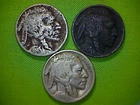 3 Old Buffalo Nickels 1914, 1915, 1918