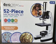 AmScope Kids 52-Piece Microscope Set 1200X Science Kit w/ Case Slides