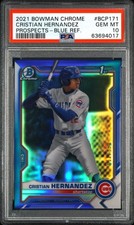 2021 BOWMAN CHROME PROSPECTS | BLUE REFRACTOR CRISTIAN HERNANDEZ