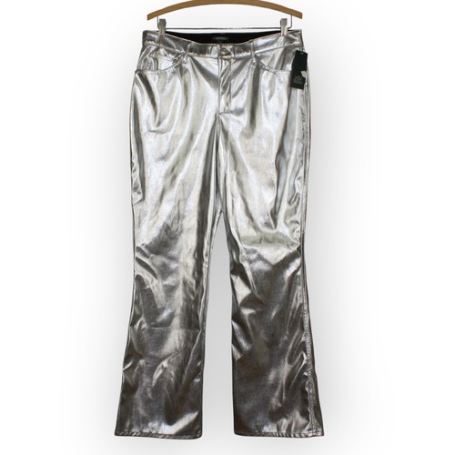 NEU 12 WILD FABLE hoch geschnitten Stretch Schlag Metallic Silber Hose KOSTENLOSER VERSAND - Bild 12 von 12