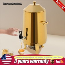 Coffee Urn 13L Gold Beverage Dispenser Insulated Hot Drink Server for Catering