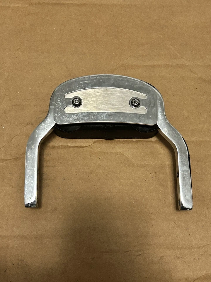 Respaldo acolchado de acero inoxidable para motocicleta Sissy Bar Foto 2 de 3