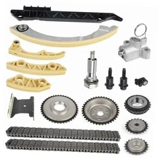 Timing Chain Kit Tensioner Guide Rail Crank Sprocket Shaft Sprocket compatible 