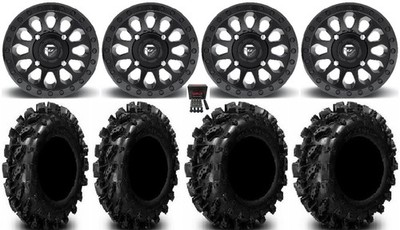 Fuel Vector MB 14'' Wheels 28'' Swamp Lite Tires Can-Am Defender