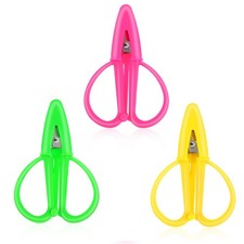 Mini Scissors, 3 Pcs Multicolor Tiny Travel Scissors Pink, Yellow, Green