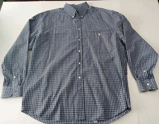 Canali Blue Plaid Men's Dress Shirt Sz 17.5 44 Made In Italy Canali Dress Shirt