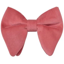 Branduce Velvet Bow Ties for Men Oversize Pre-tie Bowtie Tuxedo Bowties Coral