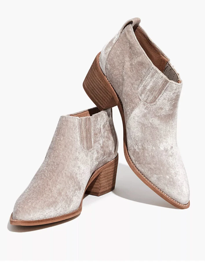 SOLD OUT Madewell The Grayson Chelsea Boots in Velvet Size 9 J8294