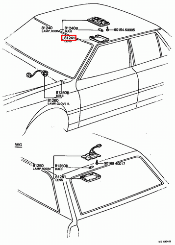 Genuine Hilux LN109 LN108 LN107 LN106 LN105 Interior Dome Light Lamp Lens Middle - Picture 7 of 20
