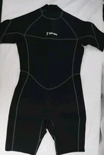 Zifumei Neoprene Shorty Black Wetsuit Men Women  Lightweight Diving Suit X-Large