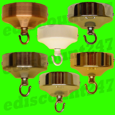 Solid Ceiling Rose Light Fitting Plate Bracket Hook Chandelier Fabric Uk Seller Ebay