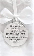 Father Memorial Christmas Ornament Daddy's Unending Love Sympathy Gift In Memory