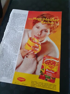 alte Werbungen aus ''Der Spiegel 11/2001'': ''MAGGI heißer Becher'', e-on NaturPower