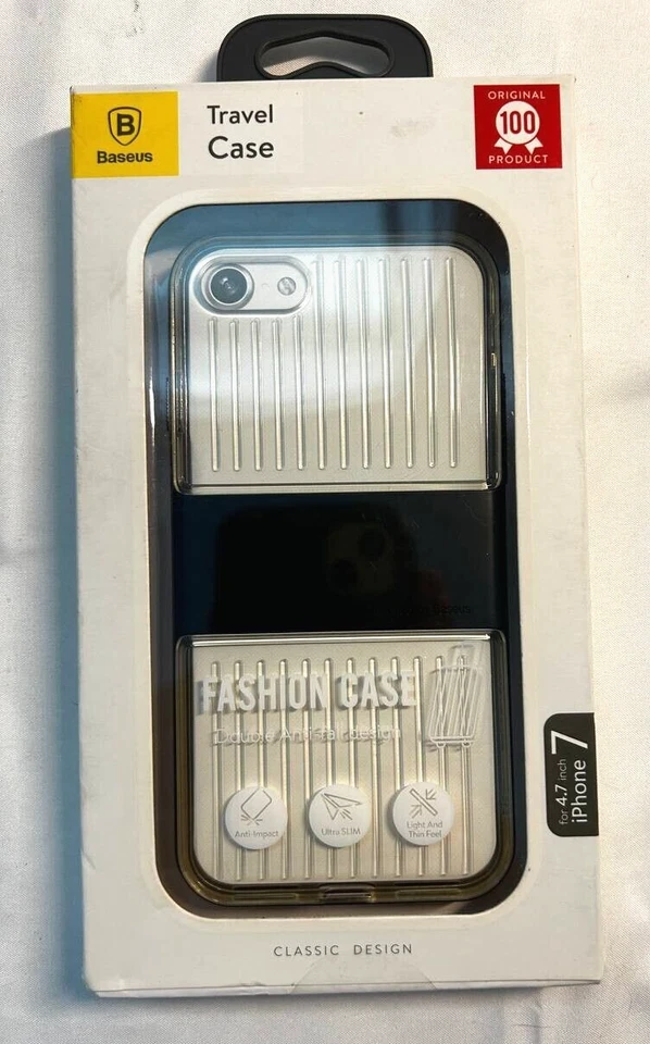 Funda Rígida Baseus Moda iPhone 6 6S 7 8 SE Transparente Antigolpes Delgada Cubierta Formal Foto 2 de 4